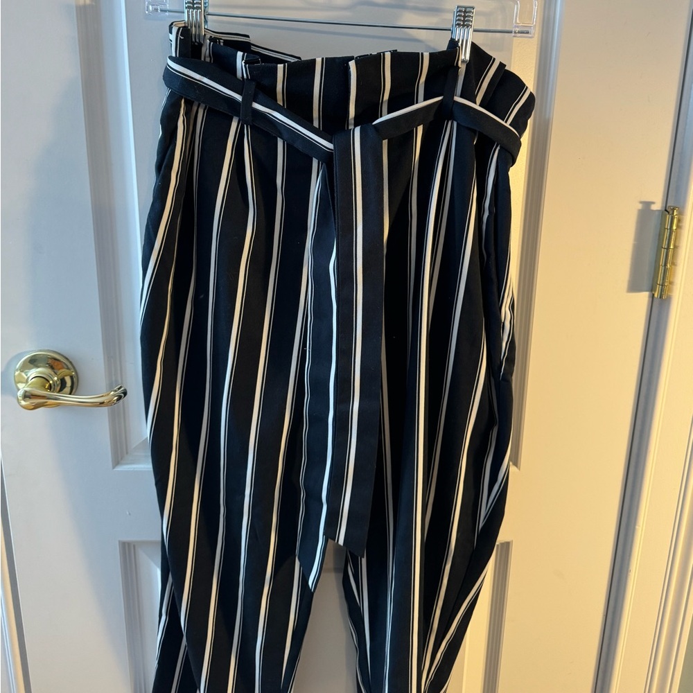 High waisted stripe pant from H&M